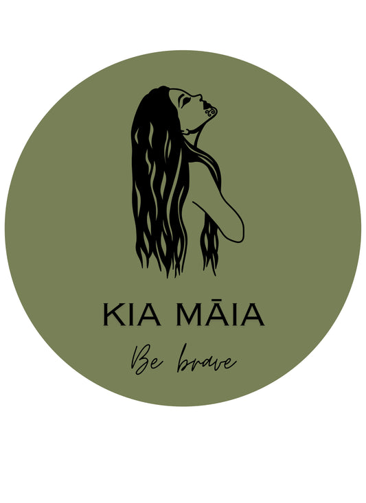 Kia Māia Green Wahine Digital Print Download