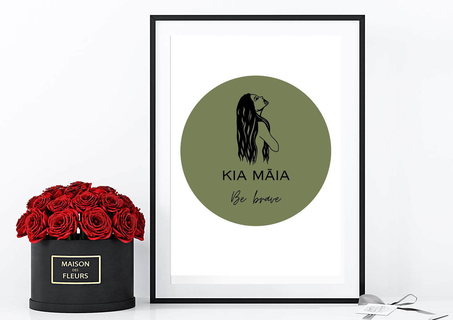 Kia Māia Green Wahine Digital Print Download