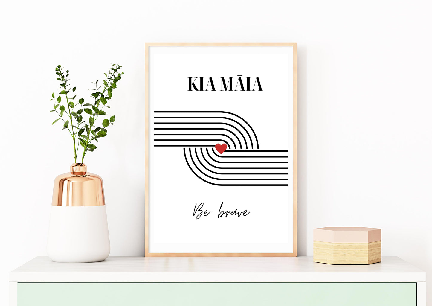 Kia Māia Heart Digital Print Download